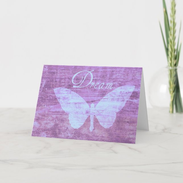 Pink Butterfly Dream Card (Front)