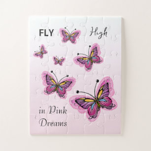 Pink Butterfly Dreams Puzzle