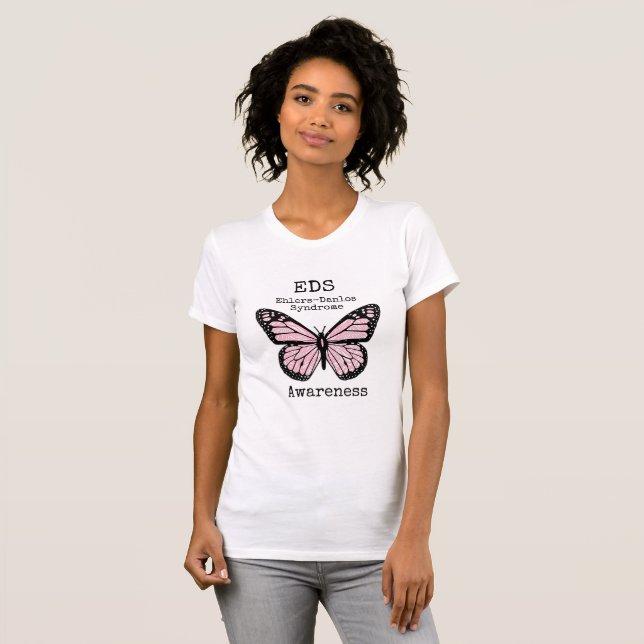 Pink Butterfly EDS Awareness Shirt (Front Full)
