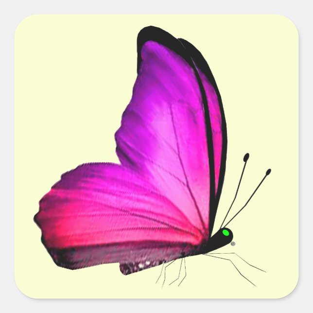 Pink Butterfly Envelope Seals (Front)