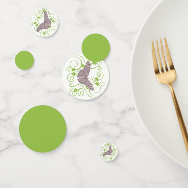 Pink Butterfly Floral Bridal Shower Confetti (Group)