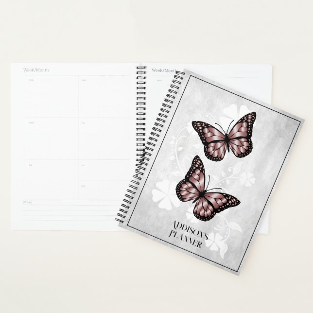 Pink Butterfly Floral Planner (Display)