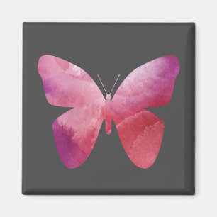 Pink butterfly freedom whimsical magnet
