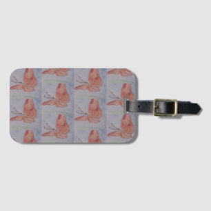 Pink Butterfly Luggage Tag