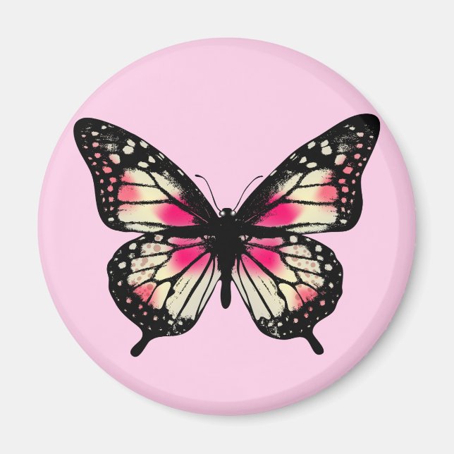 Pink Butterfly Magnet (Front)