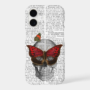 Pink Butterfly Mask Skull