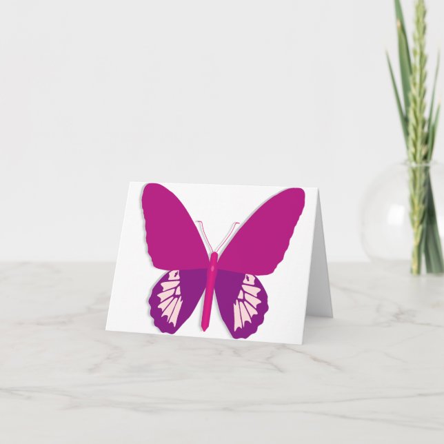Pink Butterfly Note Cards (Front)