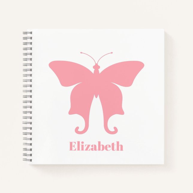 Pink Butterfly Notebook (Front)