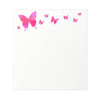 Pink Butterfly Notepad