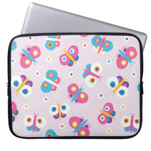 Pink Butterfly pattern Laptop Sleeve