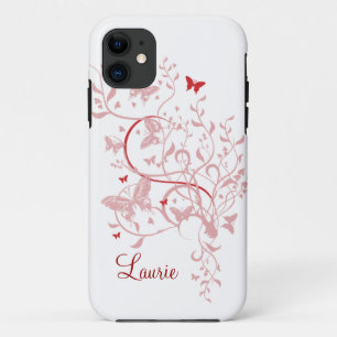 Pink Butterfly Personalised iPhone 5 Case