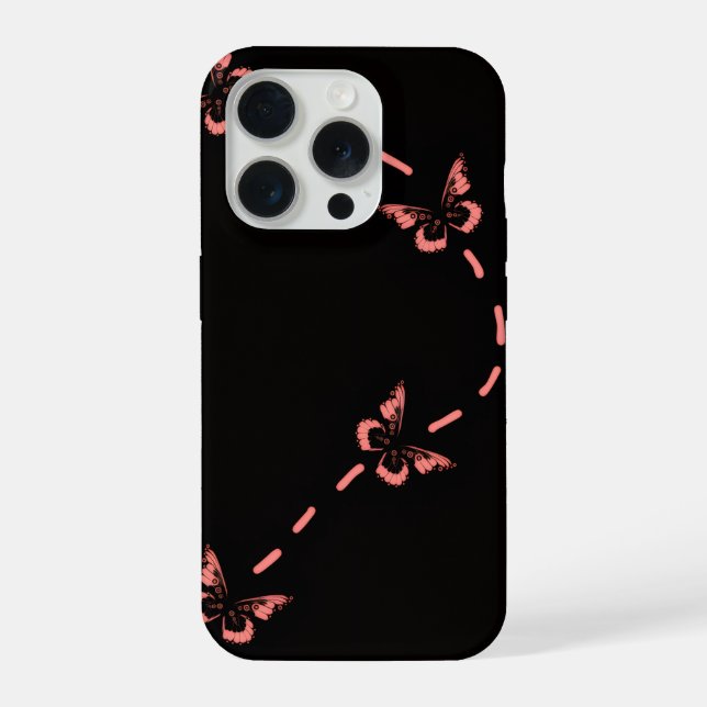 Pink butterfly phone case (Back)