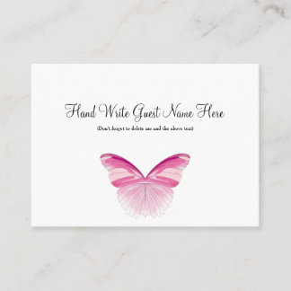 Pink Butterfly - Place Cards