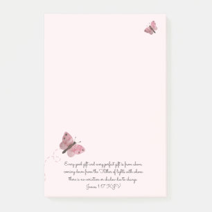 Pink Butterfly  Post-it Notes