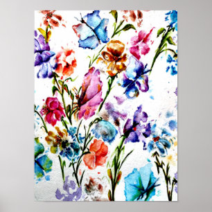 Pink Butterfly Poster