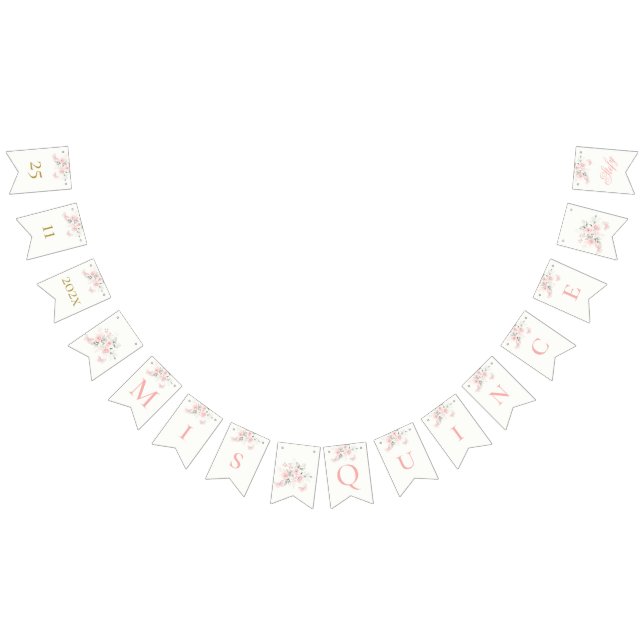 Pink Butterfly Quinceañera Bunting (All)