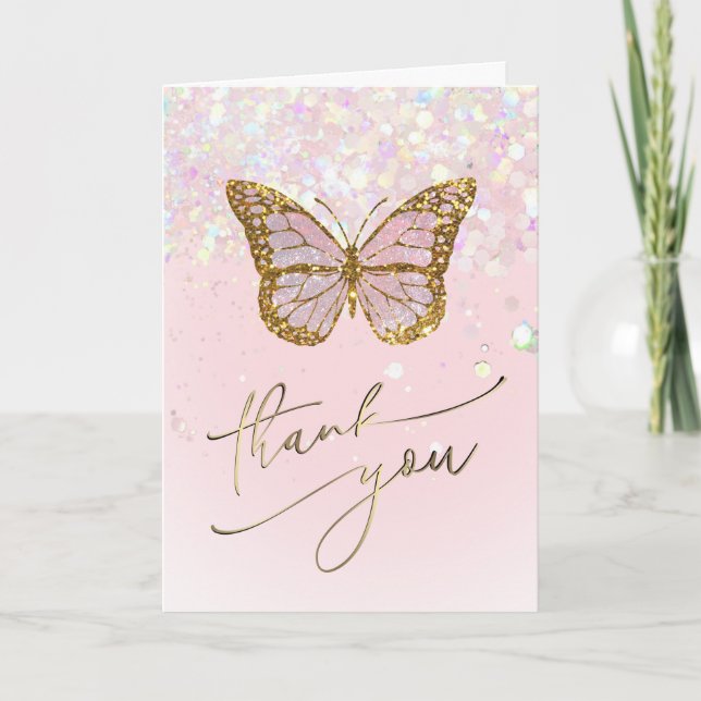 pink butterfly thank you (Front)