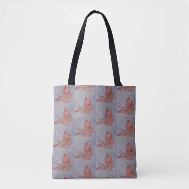 Pink Butterfly  Tote Bag (Front)