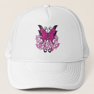 Pink Butterfly Trucker Hat
