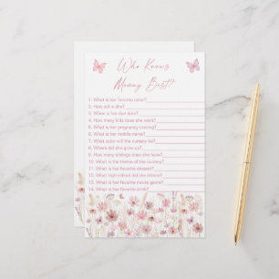 Pink Butterfly Wildflowers Who Knows Mummy Game
