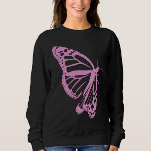 Pink Butterfly Women's Artistic and Minimal Aesthe Sweatshirt