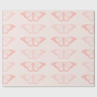 Pink Butterfly Wrapping Paper