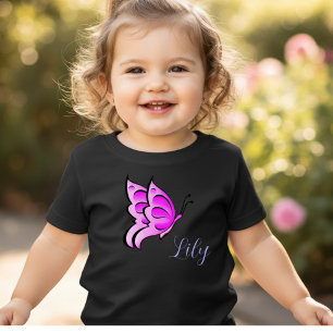 pink butterfly - your baby name T-Shirt