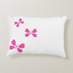 Pink Butterfly's flying Decorative Cushion