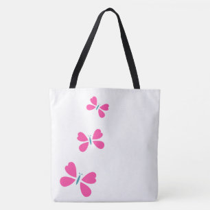 Pink Butterfly's flying Tote Bag