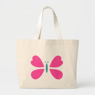 Pink Butterfly's Large Tote Bag