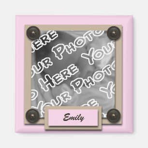 Pink Buttons & Brackets Magnet