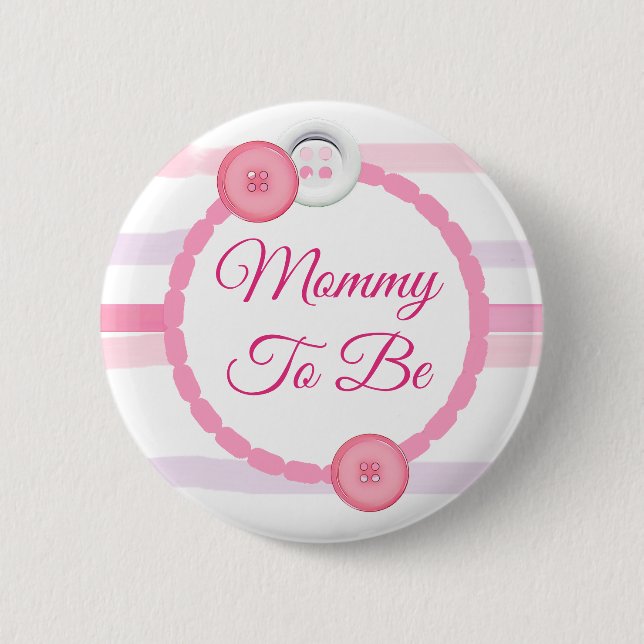 Pink Buttons Mummy to be Baby Shower (Front)