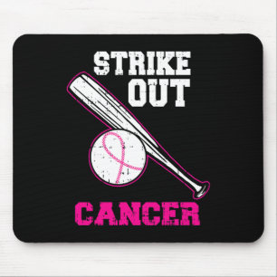 Pink Bysebyll Strike Out Cool Breast Cancer Awaren Mouse Pad