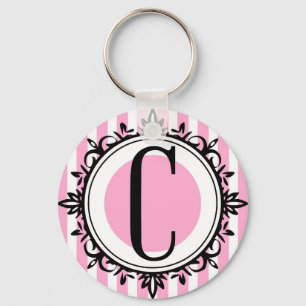 Pink 'C' monogram Key Ring
