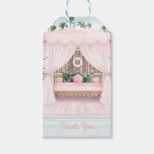 Pink Cabana Bachelorette Weekend Thank You Gift Tags