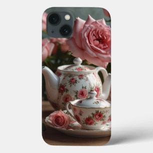 Pink Cabbage Rose Tea iPhone / iPad case
