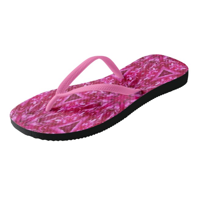 Pink Cabbage Rose Triangles 5072 Thongs (Angled)