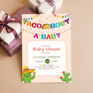 Pink Cactus Fiesta Taco Bout a Baby Shower Invitation