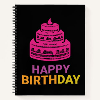 Pink Cake Birthday Notebook