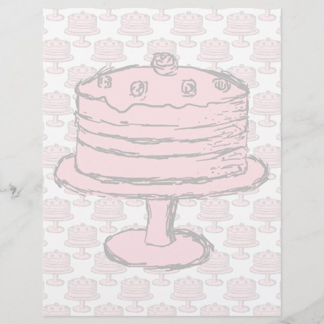 Pink Cake on Pink Cake Pattern. (Front)