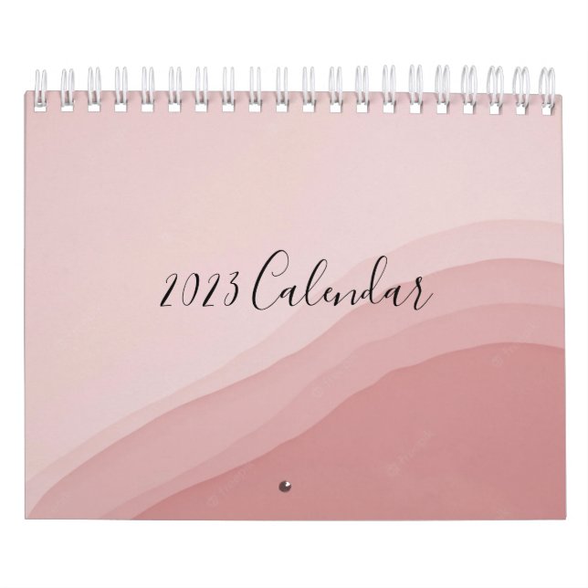 Pink calendar with abstract art (Cover)