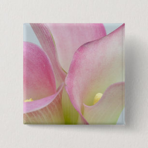 Pink Calla Lilies 15 Cm Square Badge