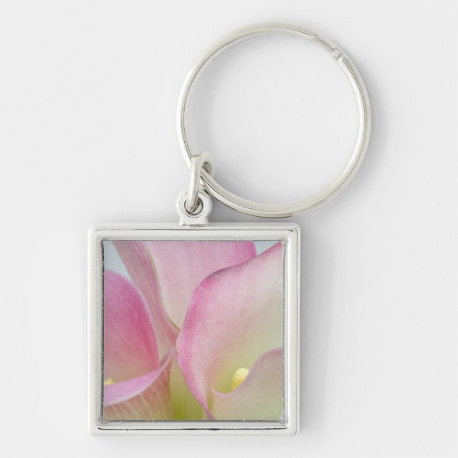 Pink Calla Lilies Key Ring (Front)