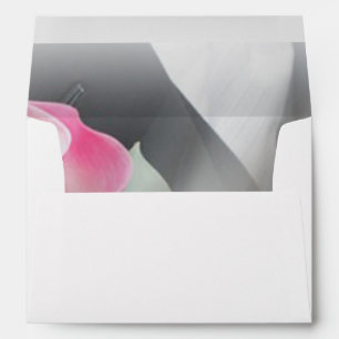 Pink Calla Lily Wedding Envelope