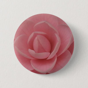 Pink Camellia 6 Cm Round Badge