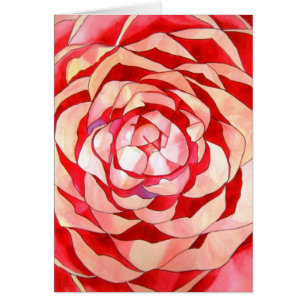 Pink Camellia abstract original art painting