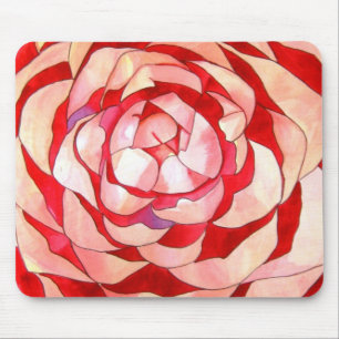 Pink Camellia flower art design Mouse Pad