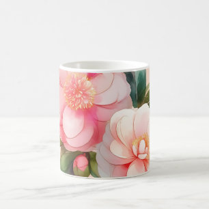 Pink Camellia Flowers Coffee Mug
