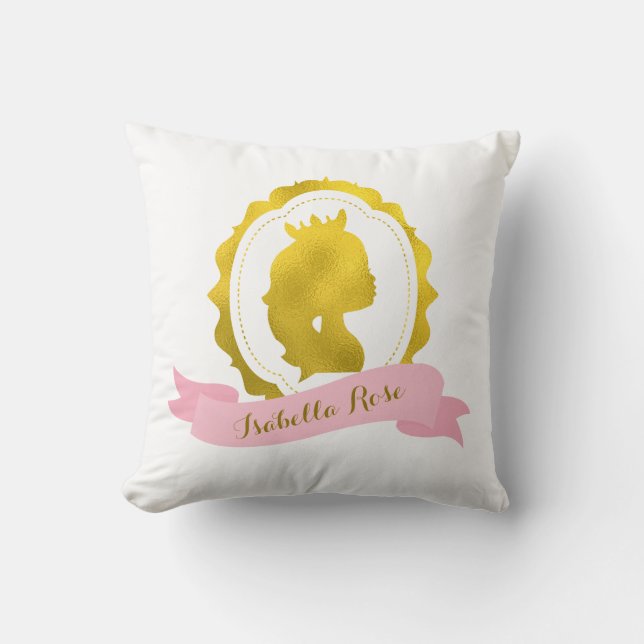 Pink Cameo Princess Cushion (Front)
