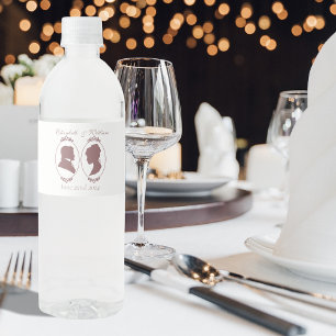 Pink Cameos Regency Water Bottle Label